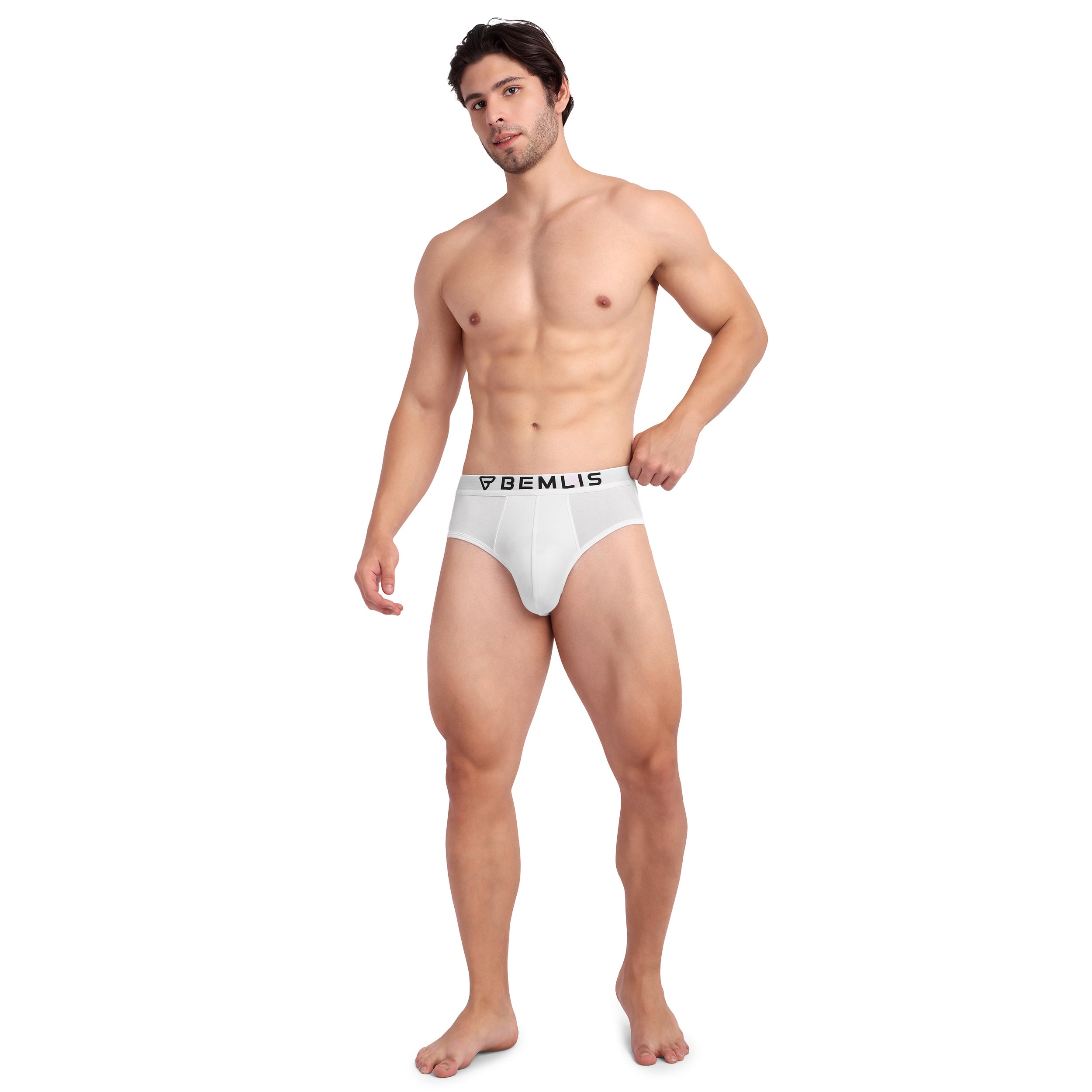 Brief blanco pluma