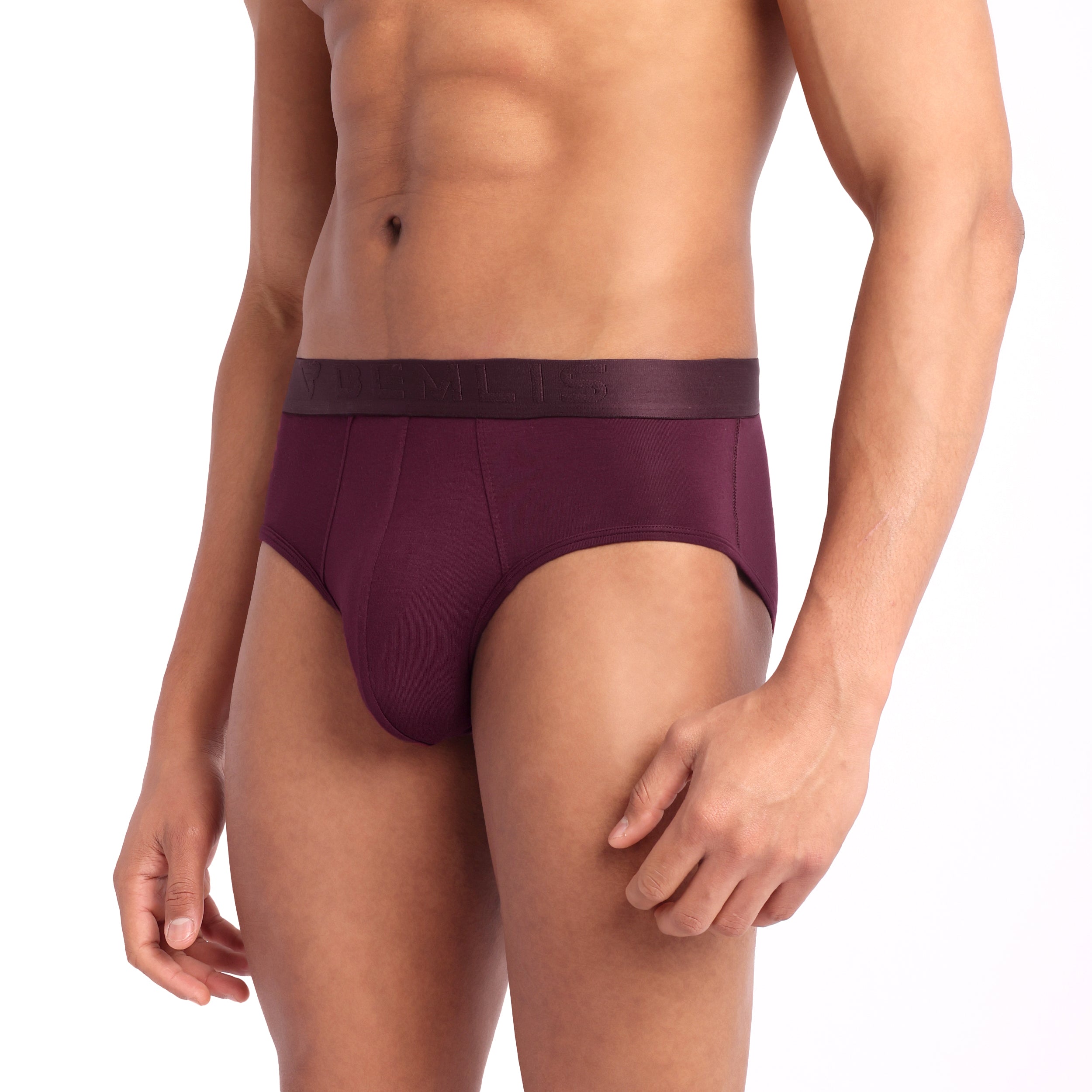 Brief Combo Pack Of 2(Steel Navy + Wine Red)