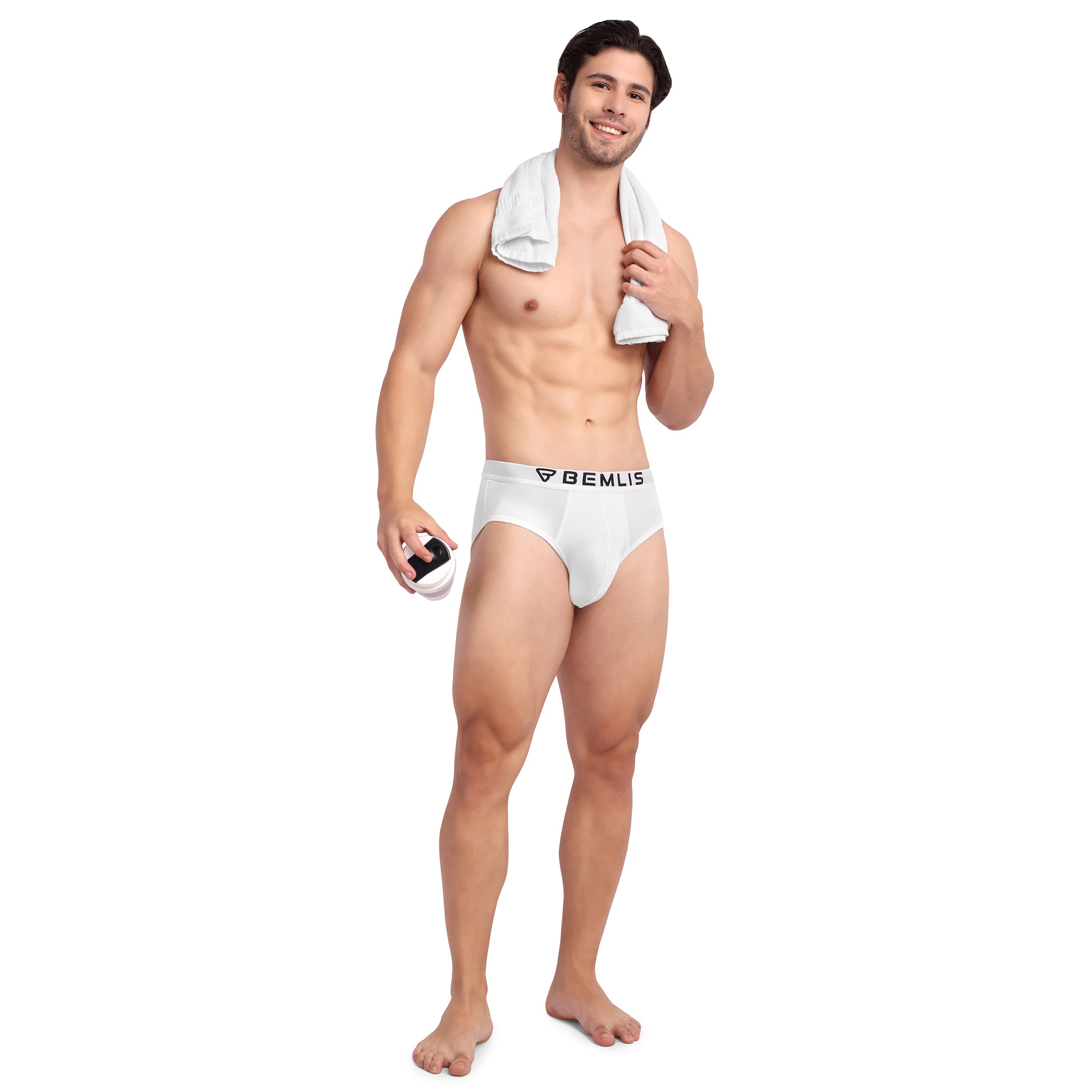 Brief blanco pluma
