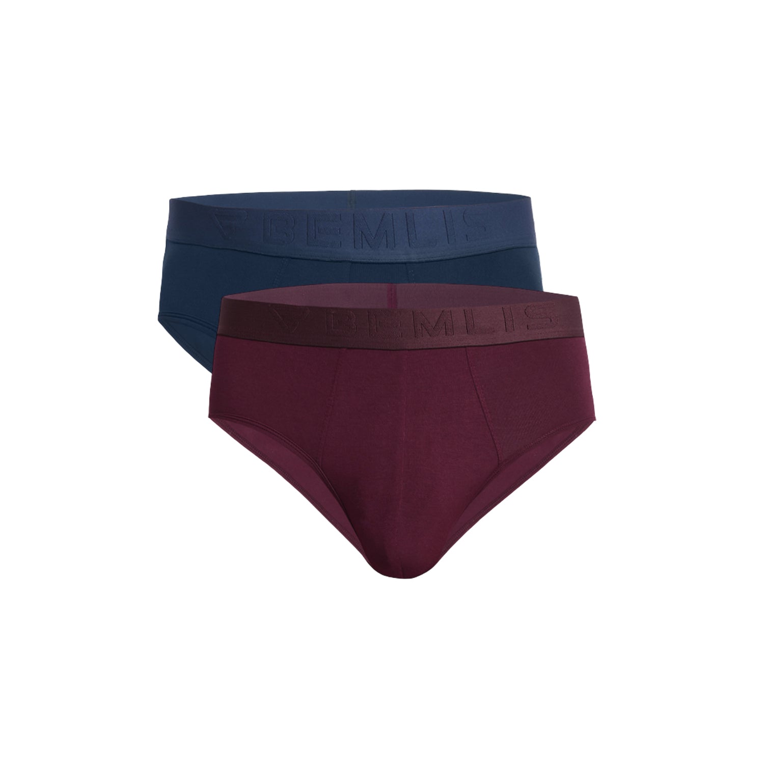 Brief Combo Pack Of 2(Steel Navy + Wine Red)