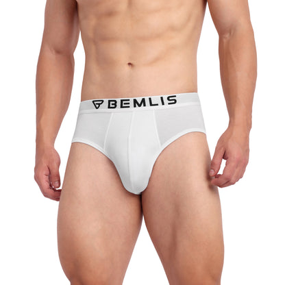 Brief blanco pluma